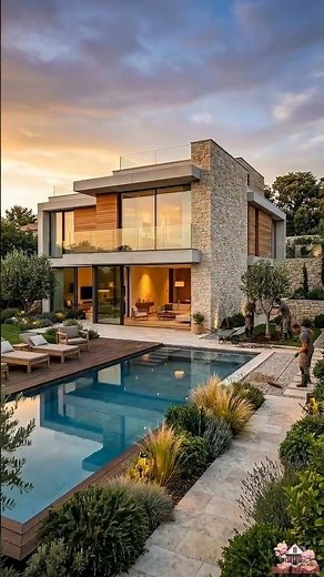 Modern Dream House with Garden: Luxury Villa Architecture, Pool & Landscape Design