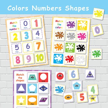Preschool Activity Pack – Numbers, Shapes & Colors, File Folder Games