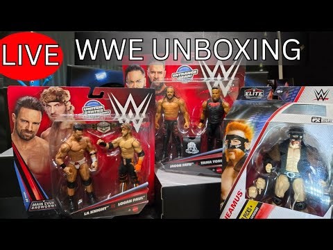 🔴LIVE- UNBOXING WWE ACTION FIGURES + CHAT AND ASK QUESTIONS!