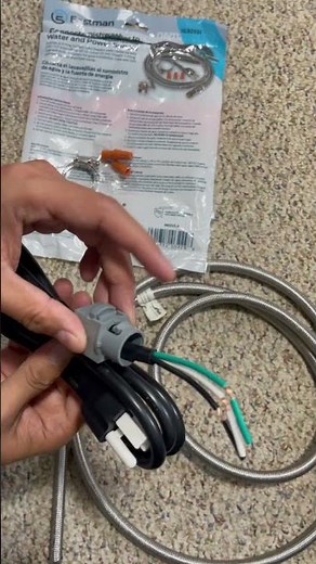 Eastman Quick-Connect Dishwasher Installation Kit 8 Foot Supply Line 3/8 Inch Compression x 3/4 Inch