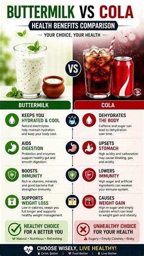 Buttermilk vs Cola 🥛🥤 | Which Drink Is Better for Your Health? | Shocking Comparison!