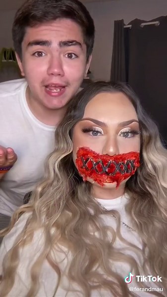 Halloween Makeup Transformation: Girl with Closed Zipper Mouth