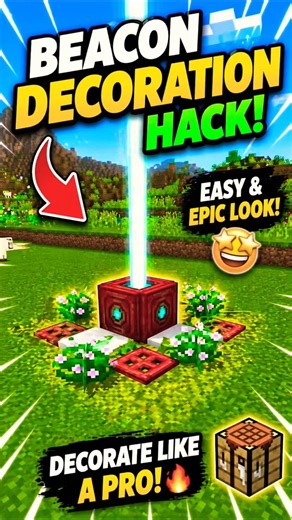 Minecraft Hidden Beacon Decoration Hack 😳✨ (Too Clean!)