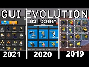 Evolution of Tower Defense Simulator in-Lobby GUI (2020 - 2021) || Tower Defense Simulator