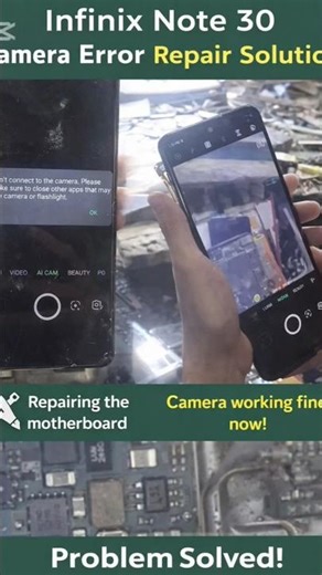 Infinix Note 30 Camera Error Repair Solution - Fix Camera Not Connecting Issue!#shortvideo