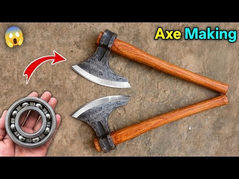 Forging Axes from Old Bearing Rings | Full Forging Process‎ | Making A Kulhadi | How To Make Axe