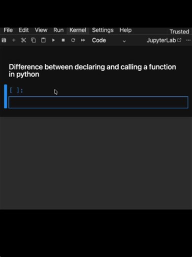 Difference between declaring a function and calling a function in python. #coding #programming #python