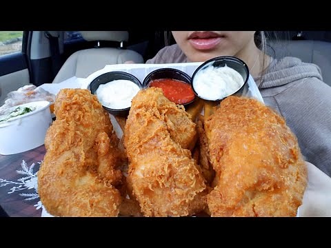 ASMR EATING FISH 'N CHIPS CAR MUKBANG Extreme Crunch Satisfying REAL Eating sounds 먹방 TWILIGHT
