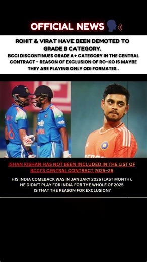 BCCI announces major changes in central contract structure 🚨