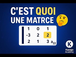 🧠 C’EST QUOI UNE MATRICE ? (Explication simple et claire + exemple concret)