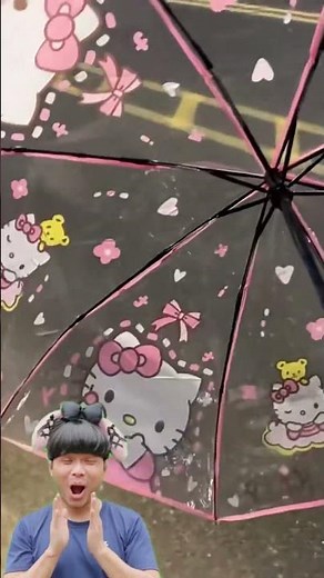 This Hello Kitty Umbrella is So Cute #hellokitty #socute