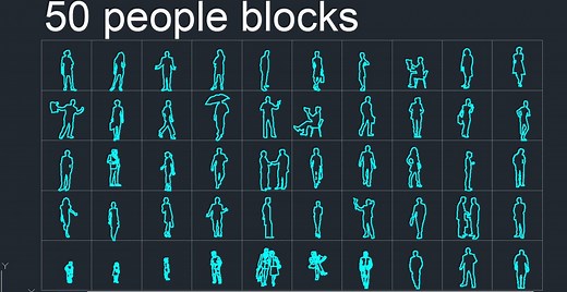 50 People CAD Blocks | 2D Autocad, Plan Elevation (DWG File) - Etsy