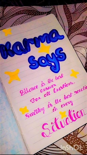 Karma says........ 💕✨#art #drawing #diy #painting #trending #craft