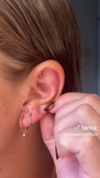 One ear, endless possibilities. ✨ Watch the magic happen. #DailyJewelry #earstack #earstyle #fypageシ #ericajewels
