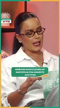 What a beautiful moment between Denilson Show and Luciele Di Camargo!