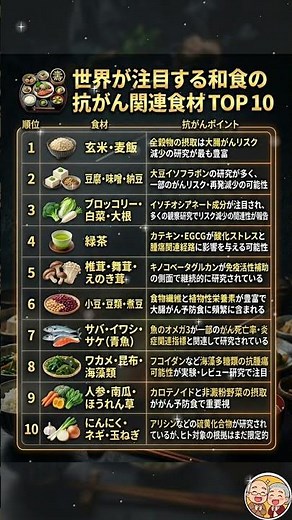 もっと早く知りたかった！がん予防に効く「最強の和食食材」TOP10