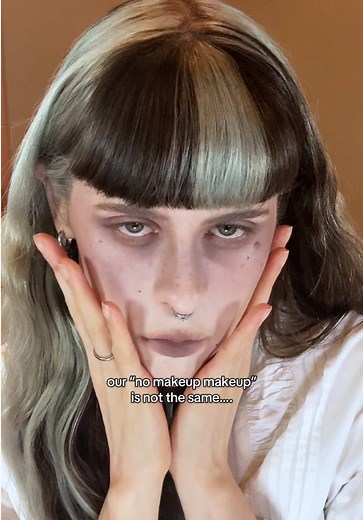 who is that haunting presence? i call this “tim burton’s no makeup makeup” ⚰️ #gothmakeup #timburton #greymakeup