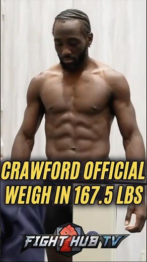Terence Crawford JACKED during official weigh-in for Canelo fight!