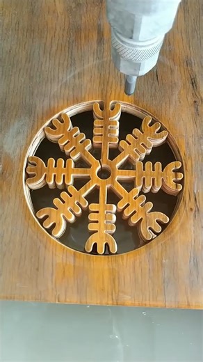 Snowflake Design Cut on Wood with Waterjet Precision | Outdoor Revival