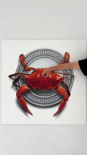 Crabtastic? 🦀 #hyperrealism #coloredpencildrawing #crab
