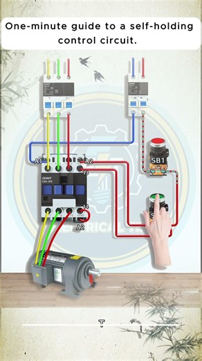 One-Minute guide to a self Holding control circuit#electrician #circuit #electrical