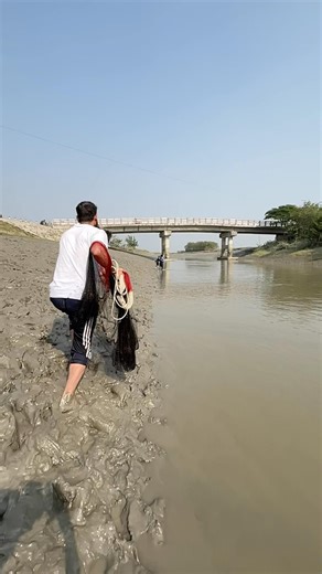 So funny net fishing video.😂🤣 #viral #fishing #castnetfishing #castnet