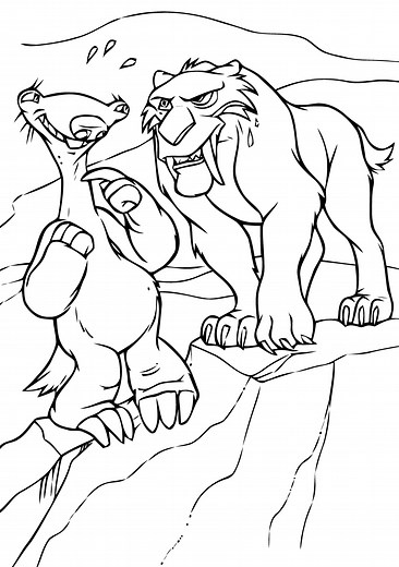 The Ice Age Coloring Page