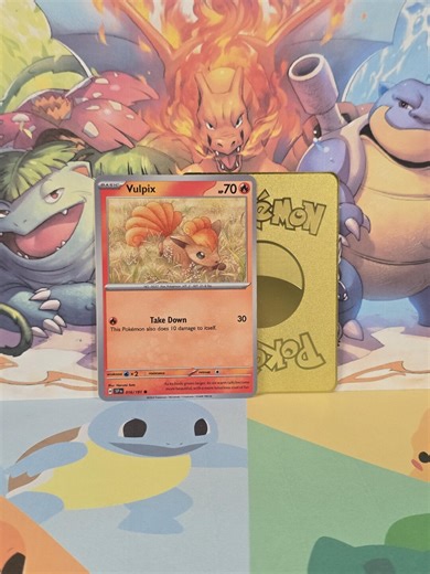 Vulpix Surging Sparks Gold Metal Pokemon Card - Etsy UK