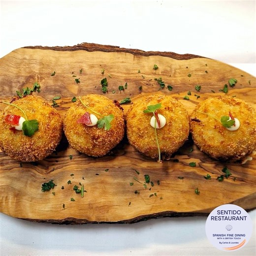 13 reactions | Ever wondered...? Carlos' famous croquetas! Fillings are ham, king prawn and pork cheek - which is your favourite? #spanishfood #tapas #finedinign #sandhurst #kent | Sentido Restaurant | Facebook
