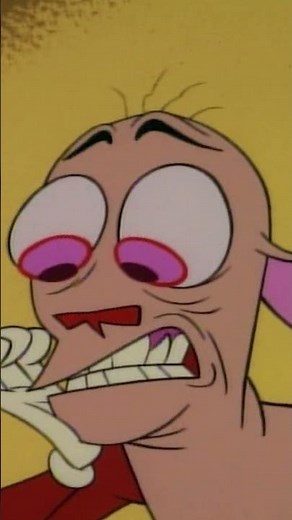 I hate Halloween, what do you mean you're dressed as conjoined-twins-geek-show-Ren&Stimpy 🙀🐶