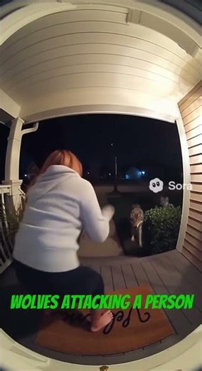 Wolves attacking a person #wolf #ai #sora