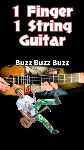 One String Guitar Song - Honeybee (How to Learn Guitar with 1 Finger)