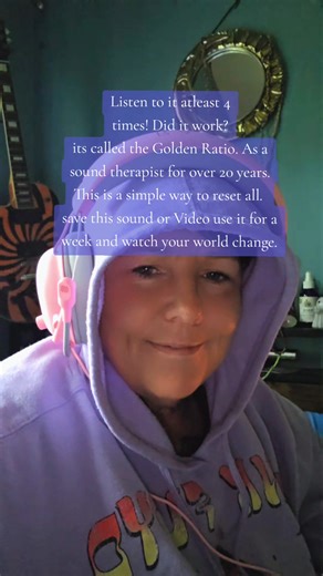 1.1M views · 12K reactions | Here's what happens as vou listen: - Your breath deepens. • Your nervous svstem resets The golden ratio harmonics act like a tunina fork for vour entire svstem, bringing your mind, body, and energy into coherence - like hitting the reset button on your brain • The mental chatter clears t's not backaround music - it's the geometry of LIFE in sound #soundtherapy #soundhealing #goldenratio #genx | Anna Mae Minerals | Facebook