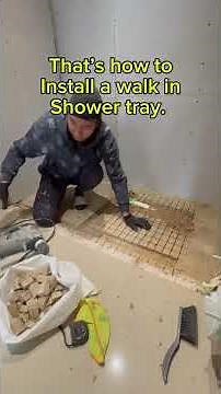 How to install a walk in shower tray #diy #howtodo todo #renovation #bathroom