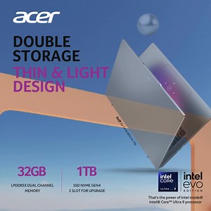 366 reactions · 94 comments | Tipis, ringan, dan pintar, laptop ultrathin Swift Go 14 AI ditenagai Intel® Core™ Ultra 9 processor, up to 1TB storage, dan QHD AI camera. Siap temani kamu Swift Anytime Anywhere! #acerID #Intel | Acer Indonesia | Facebook