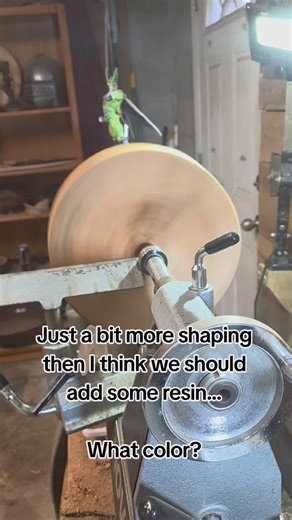 What color resin should we add to this cherry blossom crotch? #woodturning #cherryblossom
