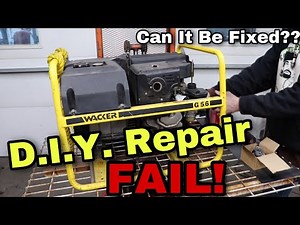 Epic D.I.Y. Generator Repair FAIL - Can It Be Fixed?