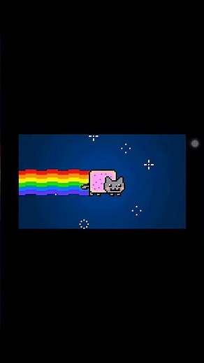 I watch the whole rainbow cat Nyan cat 100 hour video and speed it 100x