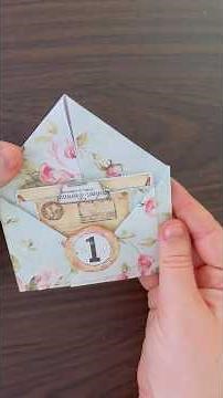 Make An Envelope Using ONE Piece of Paper 🤍Junk Journal Decorating Ideas!