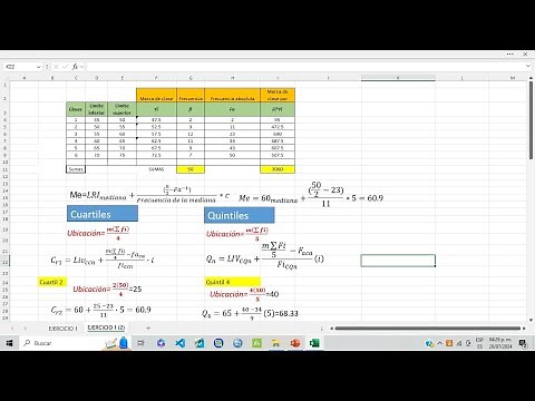Quartiles, Quintiles, Deciles, and Percentiles | Interval-Grouped Data | Example
