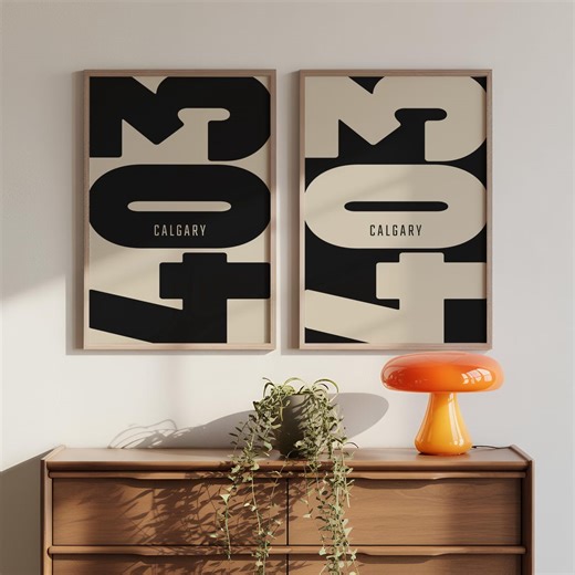 Calgary 403 Alberta Area Code Print Set, Minimalist Typography Poster - Etsy Canada