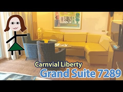 Carnival Liberty Grand Suite 7289 Cabin Tour