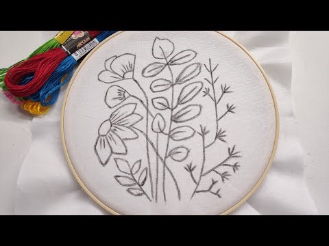 Very beautiful flower embroidery pattern | step-by-step embroidery tutorial for beginners