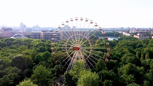 Aerial view of ferris wheel | Free Stock Video Footage