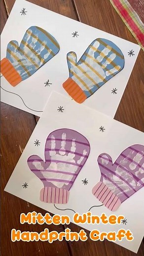Winter Mitten Handprint Craft ❄️🧤