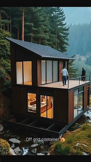 Off grid container🏠 #offgridliving #beautifulhomes