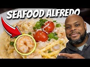 Creamy Seafood Alfredo Pasta | So Rich and Delicious