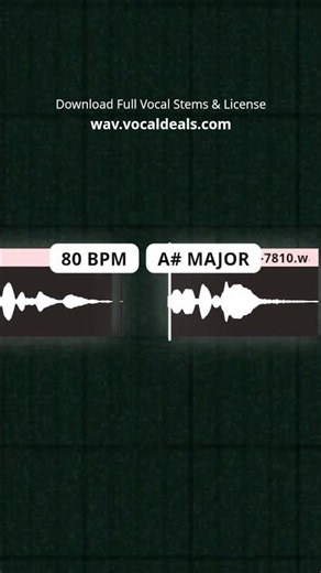 Sample this vocal 80 BPM 90s Pop Pop #producertips #acapella #royaltyfreesamples