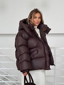 Dark Brown Puffer Transformer Jacket Women Oversized Winter Coat - Etsy Canada