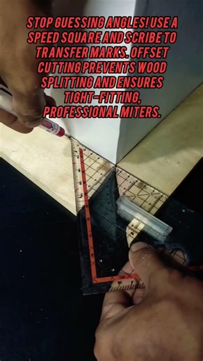 The Pro Secret To Seamless Corner Cuts#Woodworking #Carpentry#DIYTips #HomeRenovation #Craftsmanship